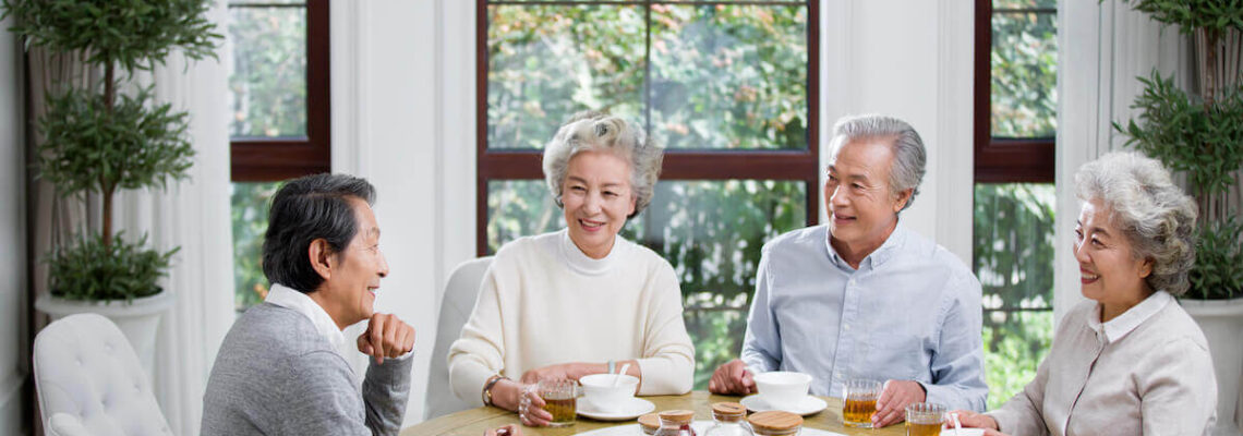Elderly Having Conversation and building relationships
